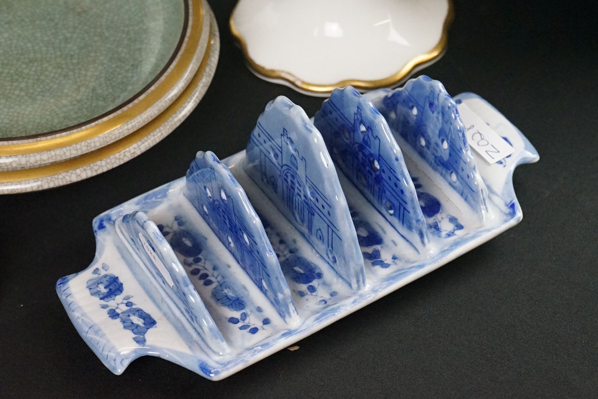 Mixed ceramics to include a Meissen twin-handled cabaret tray with blue glazed decoration, 39cm - Image 10 of 17