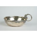 A .800 grade continental silver Tastevin Or Sommelier's Bowl.