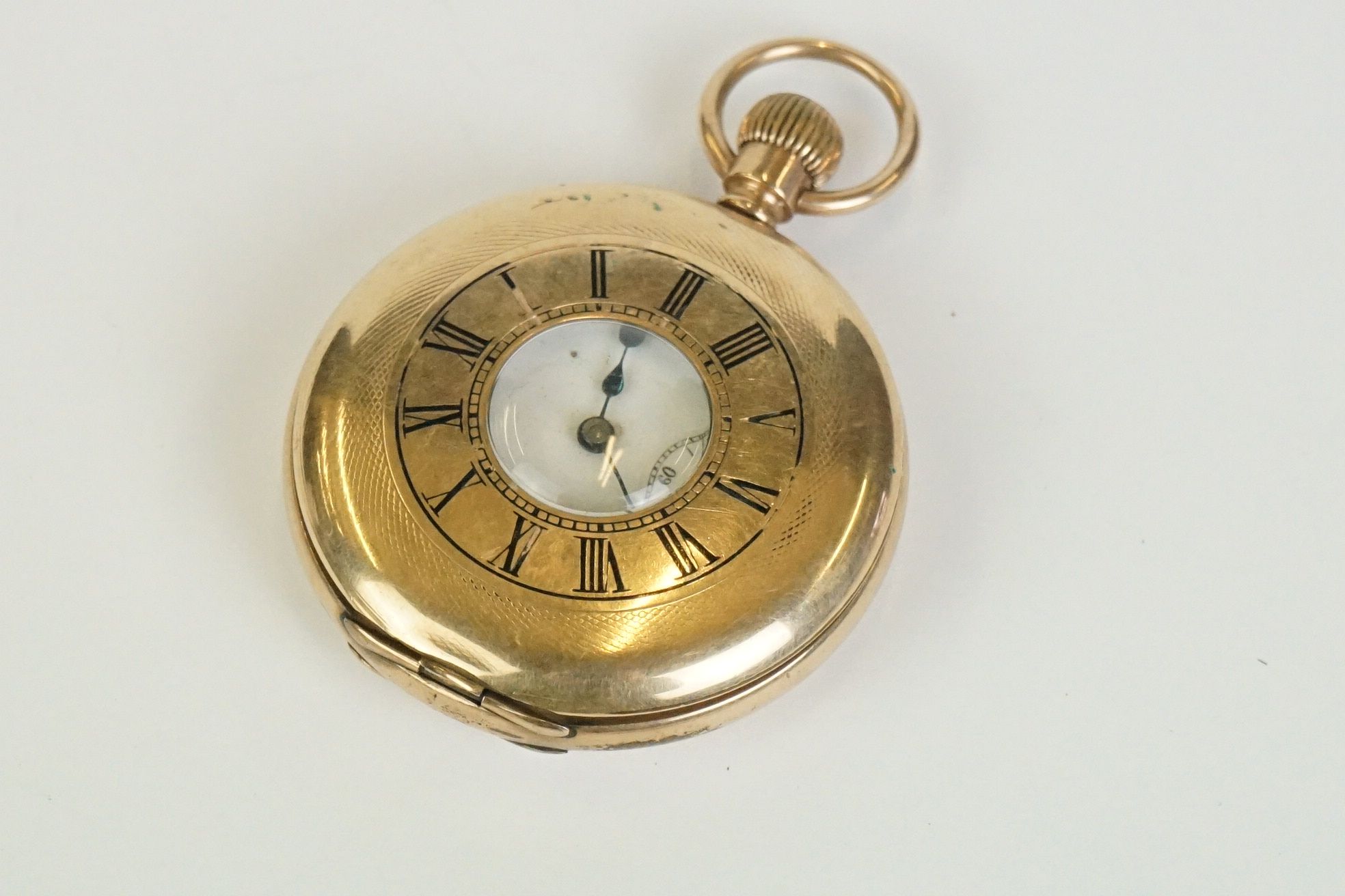 Two early 20th century top winding pocket watches to include a gold plated half hunter together with - Image 6 of 8