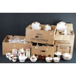 Large collection of Royal Albert ' Old Country Roses ' ceramics to include teapots & covers,