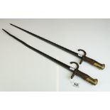 Two French Gras sword bayonets