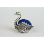 Silver Swan Pincushion