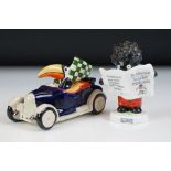 Two Carlton Ware ltd edn ceramic models to include "2 Can" Toucan in his Car - Flying the Flag, 12cm