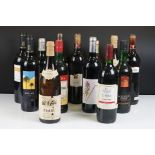 Mixed lot of Wines - Red, White plus Sherry, 13 bottles