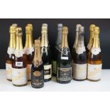 Moingeon Brut de Peche Rose 9 bottles, Mixed Champagne 4 bottles and Pommery 375ml (14 total)