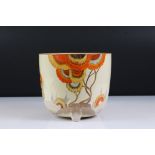 Clarice Cliff Bizarre Jardinere / Plant Pot decorated in the Rodanthe pattern, 18cm high