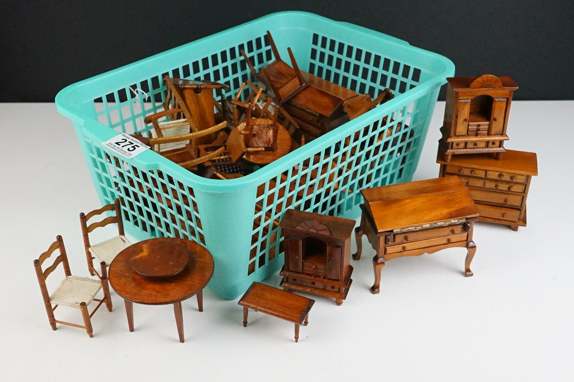 Collection of Wooden Doll's House Furniture