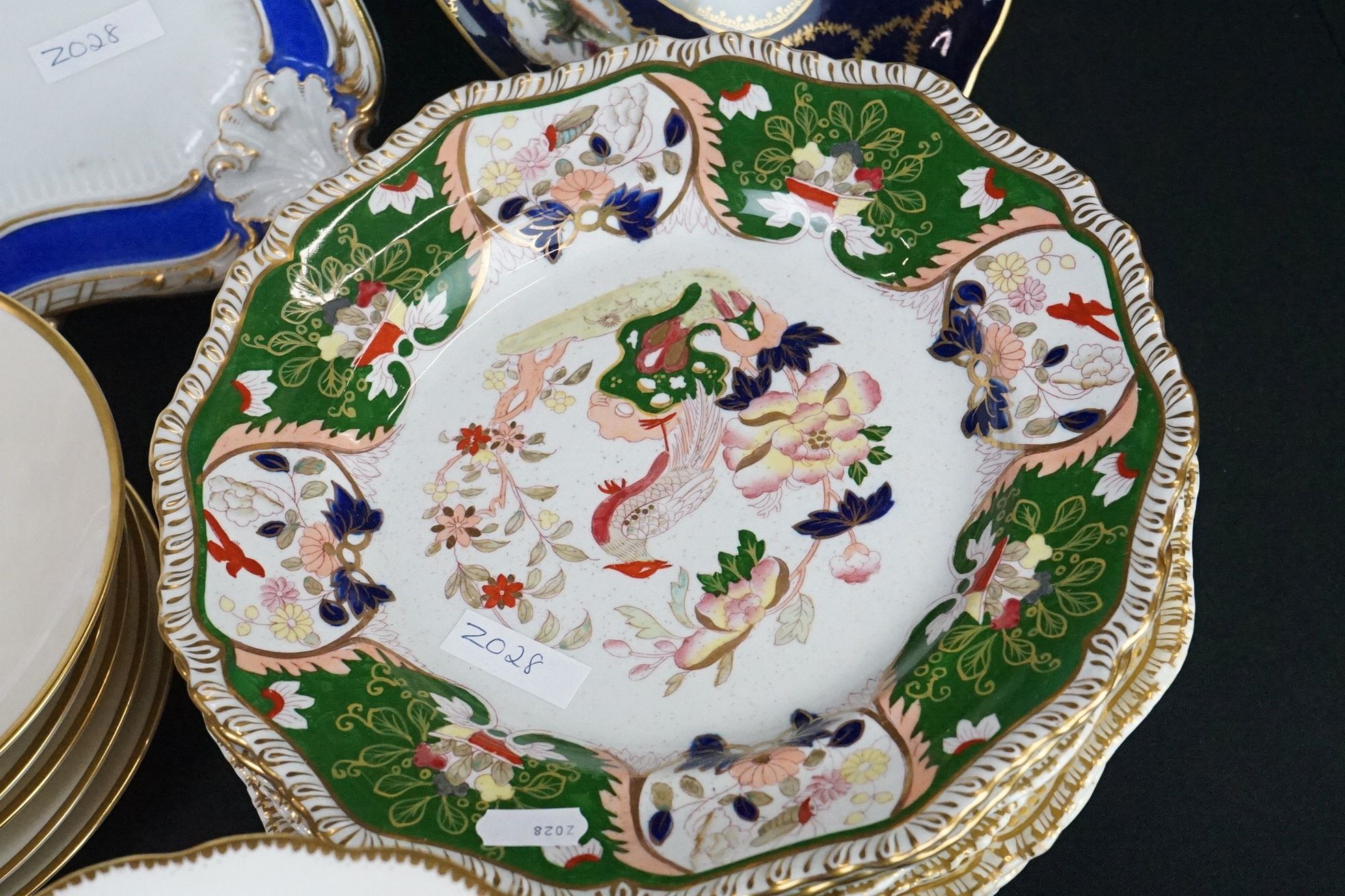 Mixed ceramics to include a Meissen twin-handled cabaret tray with blue glazed decoration, 39cm - Image 3 of 17