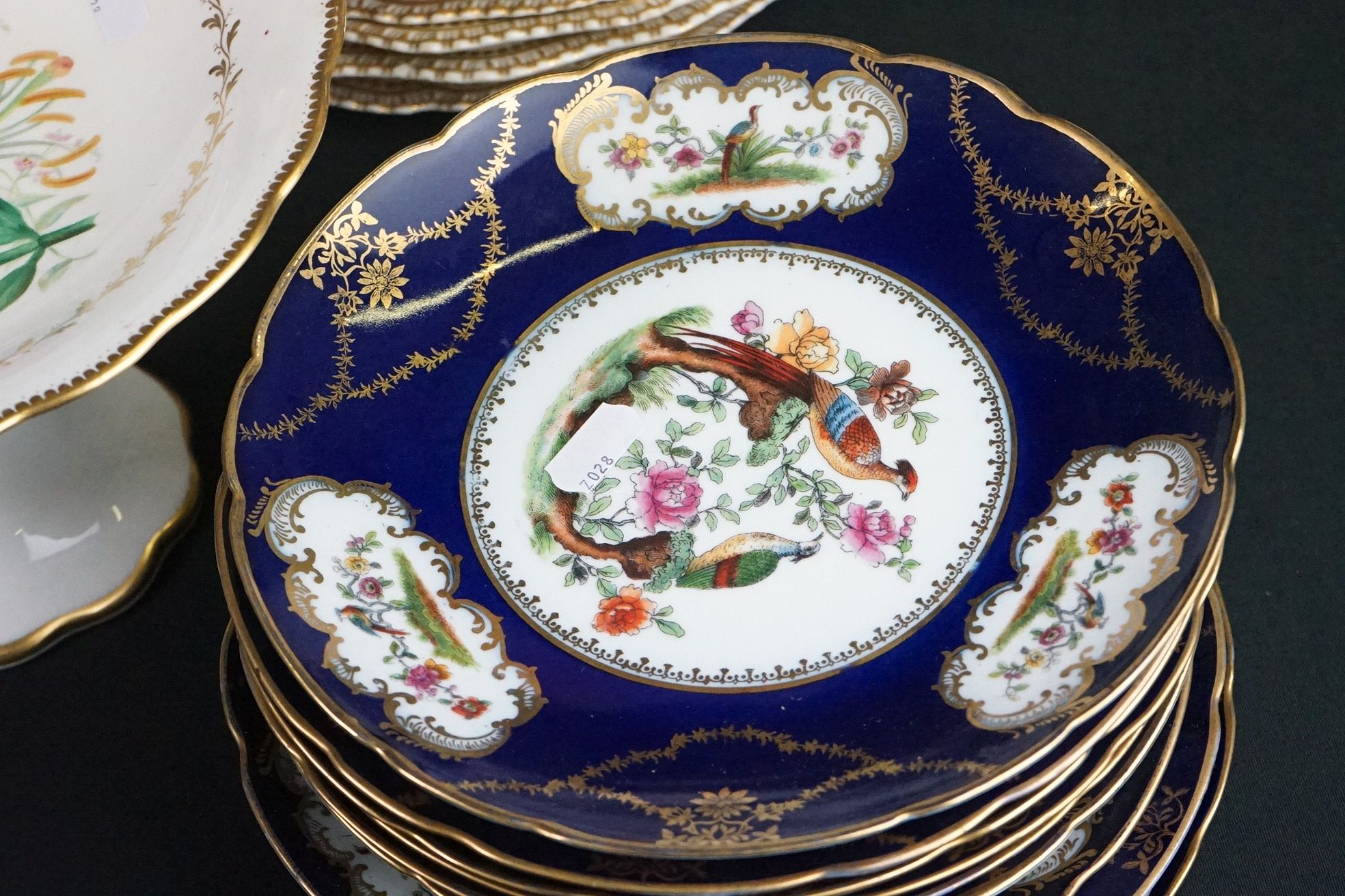 Mixed ceramics to include a Meissen twin-handled cabaret tray with blue glazed decoration, 39cm - Image 8 of 17