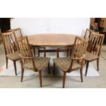 Mid century Retro G-Plan ' Fresco ' Teak Oval extending Dining Table, 161cm long (closed) x 106cm
