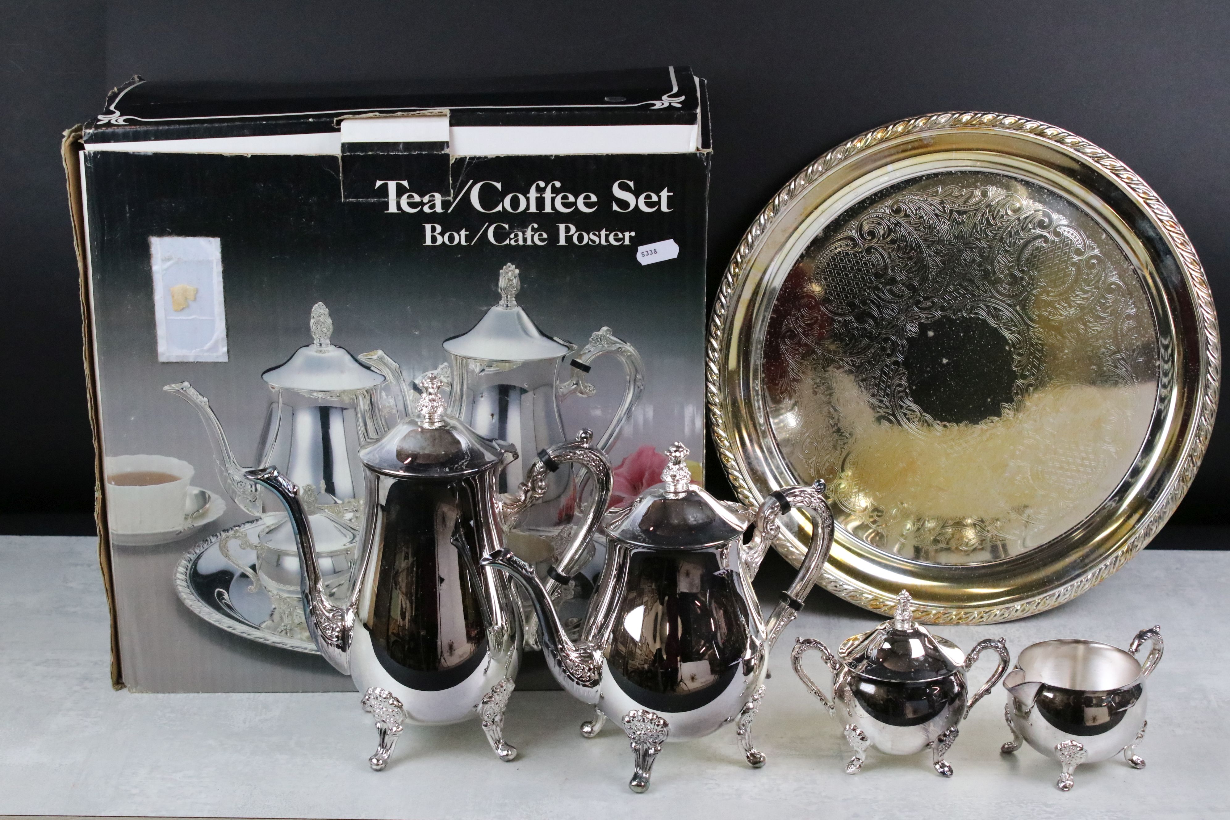 Silver Plated Five piece Tea and Coffee Set, new in box