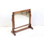 Late 19th / Early 20th century Ash Rectangular Swing Mirror in the Arts and Crafts design, 66cm wide