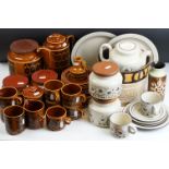 Hornsea ' Heirloom ' pattern ceramics comprising a part coffee set (coffee pot & cover, 7 coffee