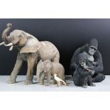 Four Country Artists resin animal figures to include 03377 Gorillas - Unconditional Love, 02554