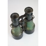 World War One military field binoculars by Heath & Co, the cross section marked Hezzanith, marked