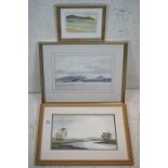 Three 20th century Landscape Watercolours by Caroline Hope, John Constable Reeve and Paul