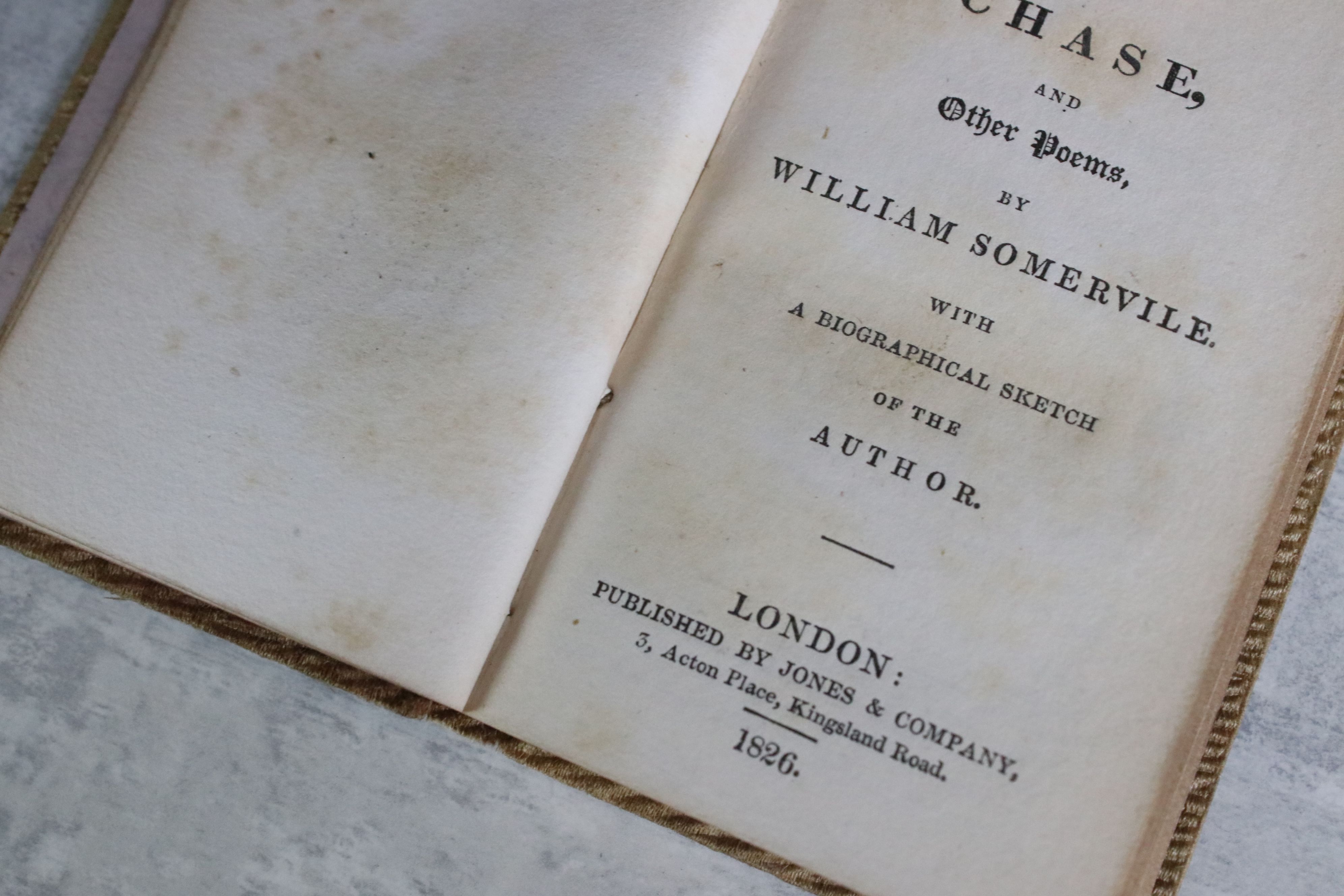 Two antique books, The Chase Somerville dated 1817 and 1826. - Image 4 of 4