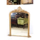 19th century Gilt Framed Overmantle Mirror, 104cm x 121cm