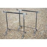 Pair of Cast Iron Trestles, 77cm wide x 76cm high