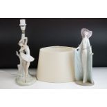 Lladro ' Afternoon Tea ' porcelain lady figure, no. 1428 (35.5cm high), together with a Lladro