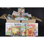 A large collection of approx eighty Rupert the Bear annual and books dating from the 1960's onwards.