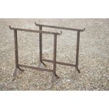 Pair of Cast Iron Trestles, 77cm wide x 76cm high