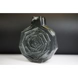 Whitefriars Willow Banjo Vase, from Geoffrey Baxter's textured glass range, pattern 9681, 31.5cm