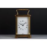 A French Bayard 8 Day brass cased carriage clock.