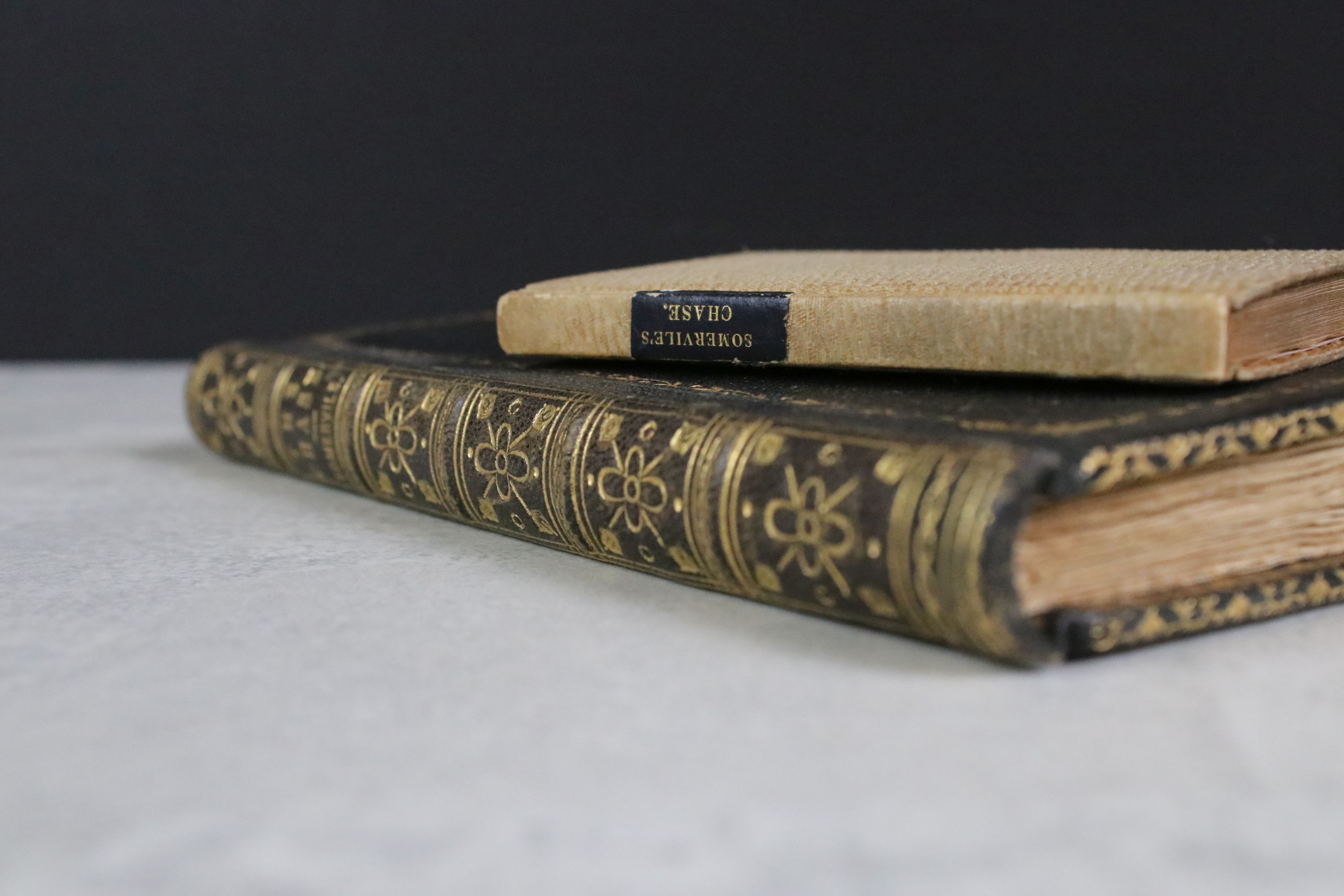 Two antique books, The Chase Somerville dated 1817 and 1826. - Image 2 of 4