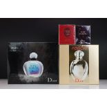 A collection of Christian Dior poison to include Pure Poison, Poison and Hypnotic Poison, two