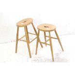 Two Elm Seated Kitchen Stools