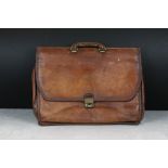 Italian ' Adpel ' Brown Leather Satchel