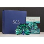 Swarovski Crystal SCS Edition Peacock Arya, Annual Edition 2015, with certificate, boxed