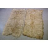 Two Skin Rugs, approximately 160cm x 82cm