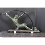 Demetre Chiparus (1886 - 1947), Art Deco Bronze Figure titled ' The Bronze Age ', circa 1930, signed