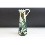 Moorcroft Ewer / Tall Jug decorated in the Lamia pattern with water lilies and bullrushes, dated 95,