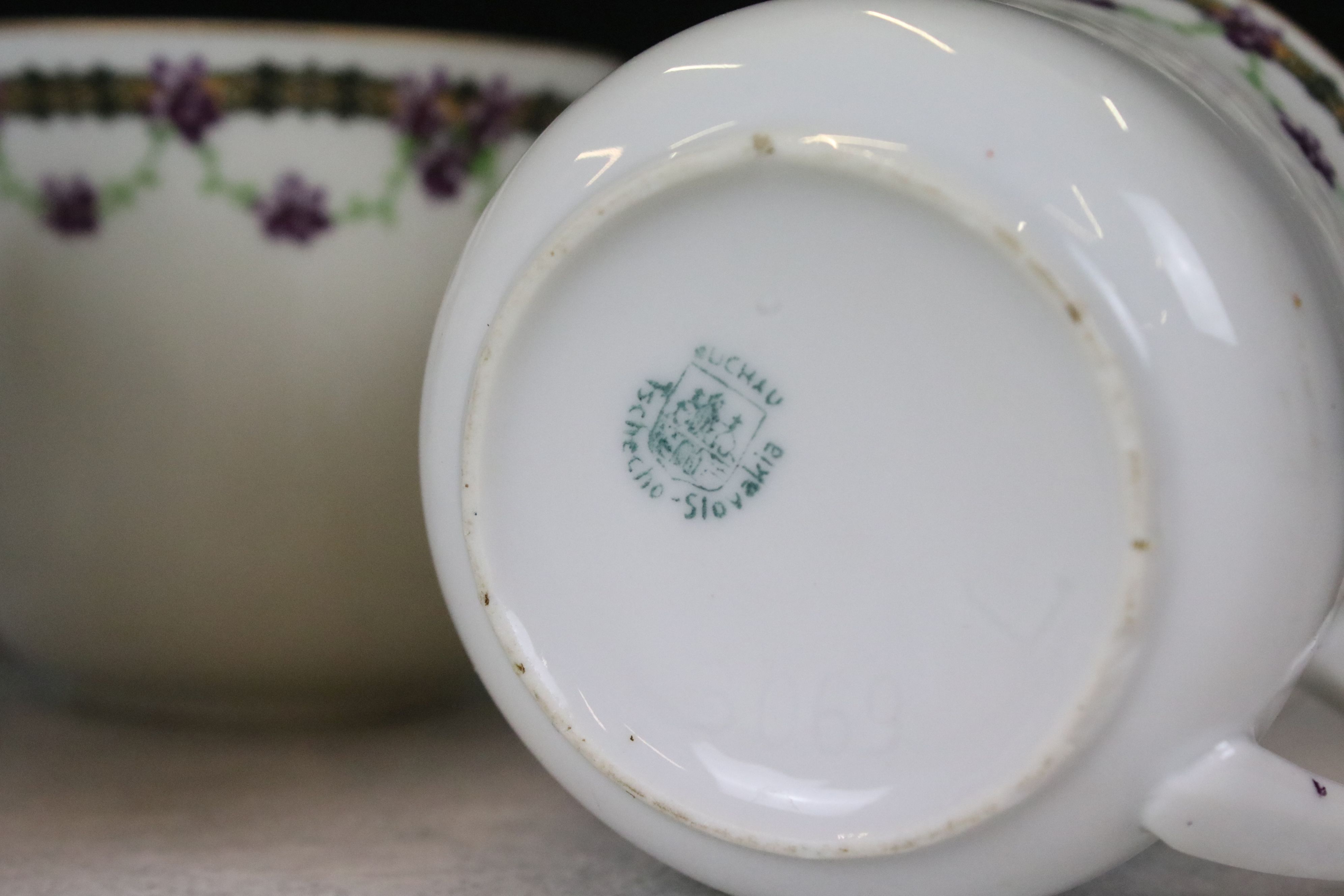 Edwardian Imari Pattern part Tea Service including Muffin Dish, 2 sandwich plates, 5 side plates, - Image 8 of 15