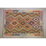 Hand Knotted Woolen Chobi Kilim Rug, 148cm x 100cm