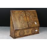 Late 19th / Early 20th century Art Nouveau Stationery Cabinet with etched decoration of mythical