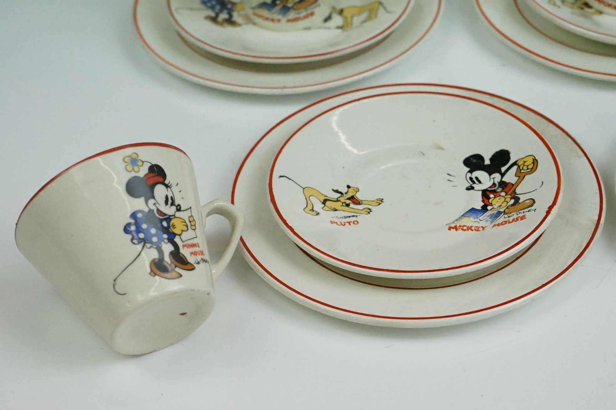 Art Deco Walt Disney Ceramic Child's part Tea Service decorated with various characters including - Image 5 of 15