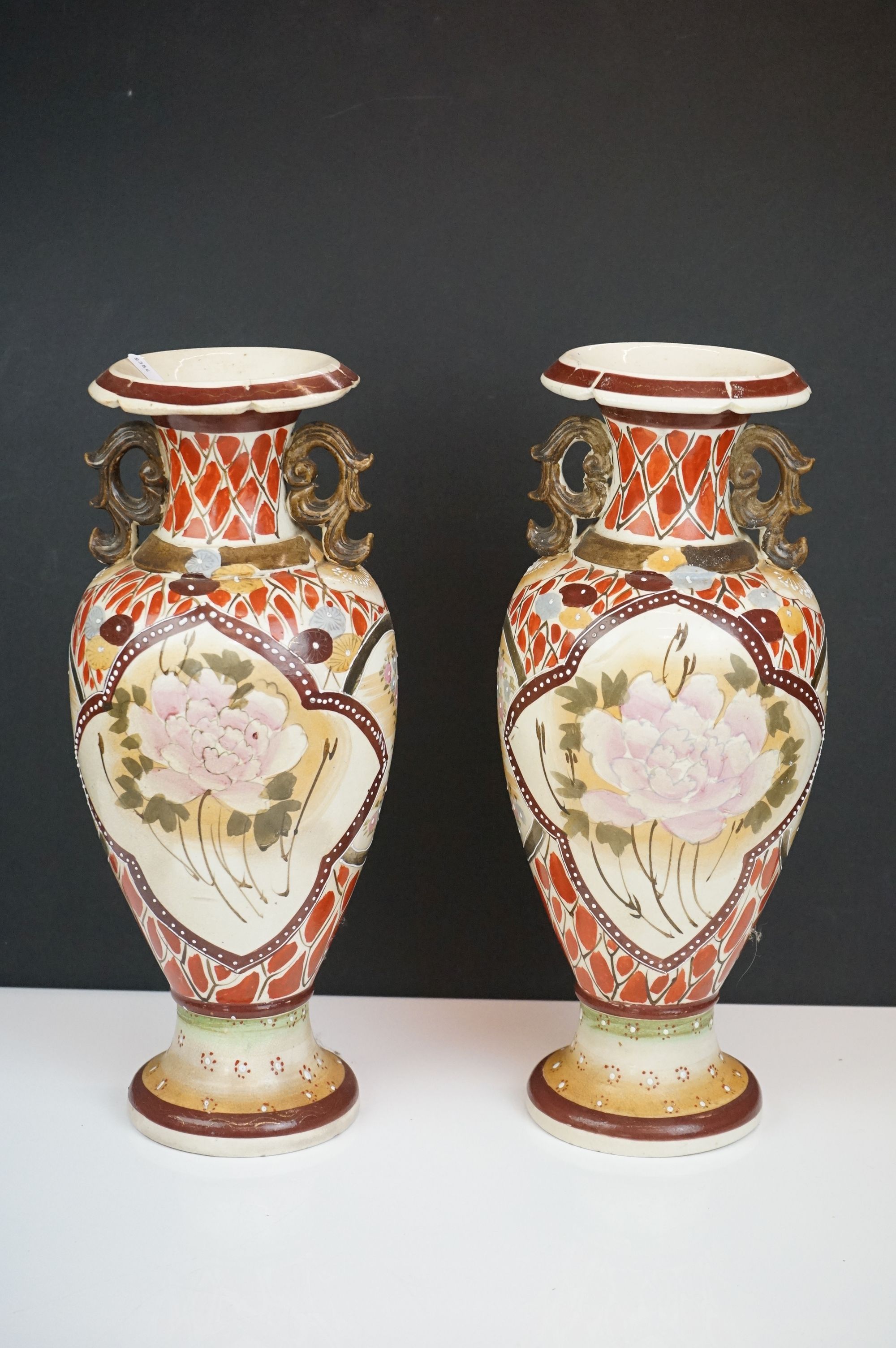 Oriental Ceramics including a Pair of Japanese Baluster Vases, 39cm high, Pair of Chinese Blue and - Image 3 of 28