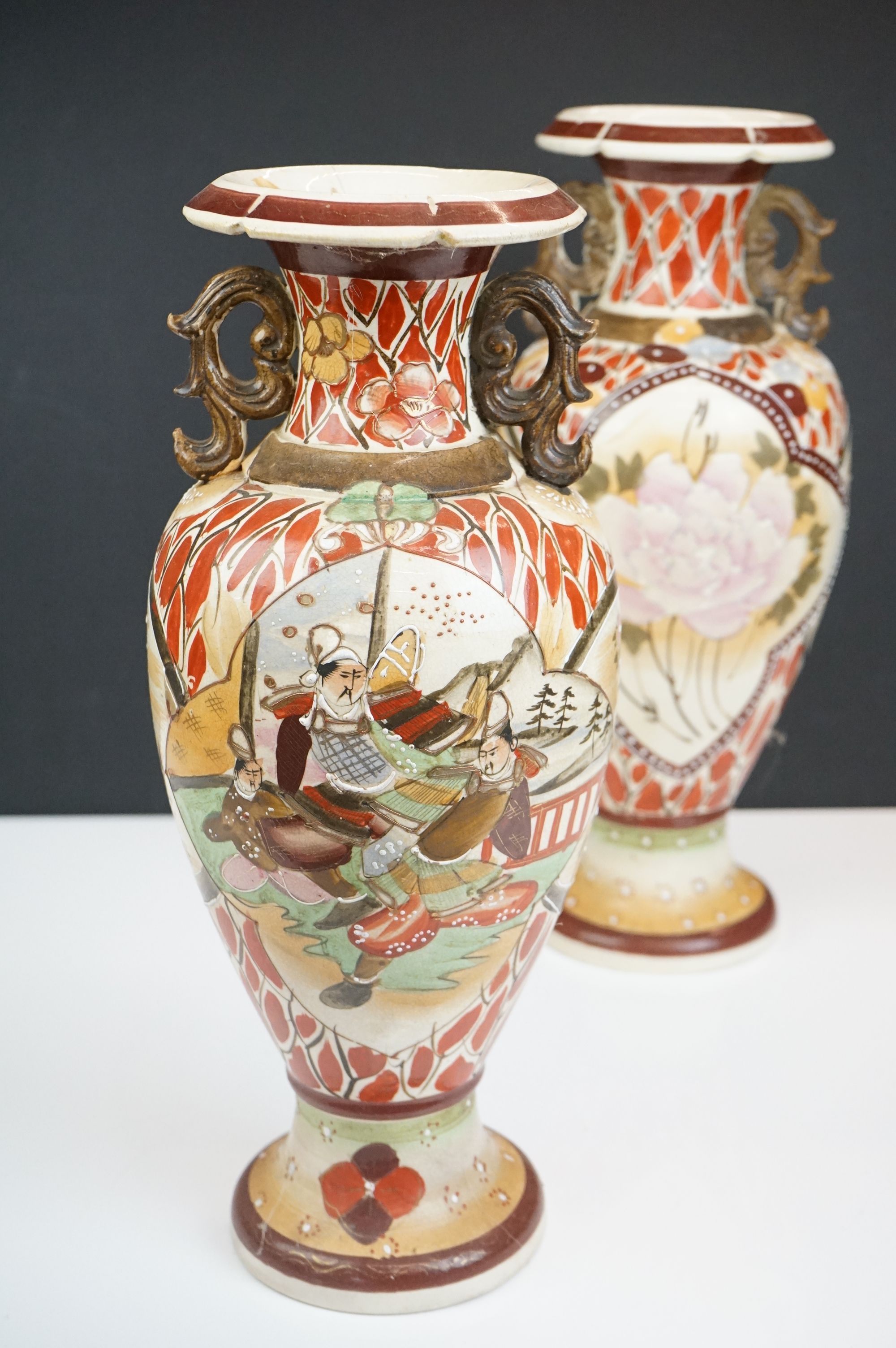 Oriental Ceramics including a Pair of Japanese Baluster Vases, 39cm high, Pair of Chinese Blue and - Image 6 of 28