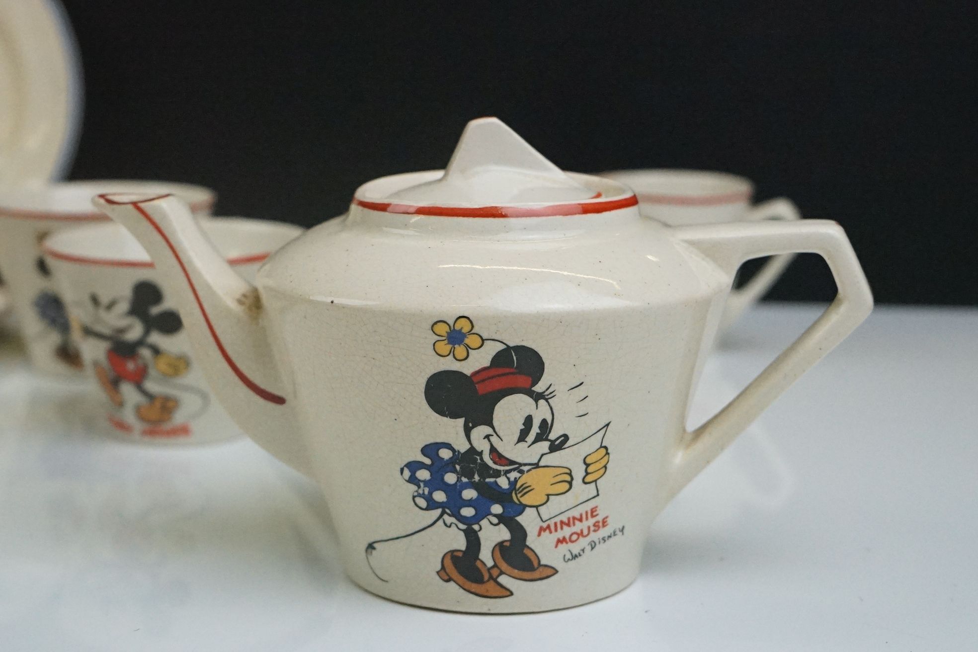 Art Deco Walt Disney Ceramic Child's part Tea Service decorated with various characters including - Image 12 of 15