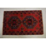 New Woolen Baluchi Rug, 137cm x 88cm