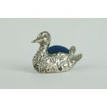 Silver Duck Pincushion