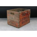 Wooden Advertising Robyn & Hedges Ltd. Brighton Bottle Crate