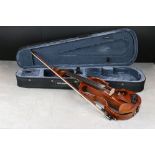 Contemporary Carlo Giordano Electric Violin and Bow, in a case