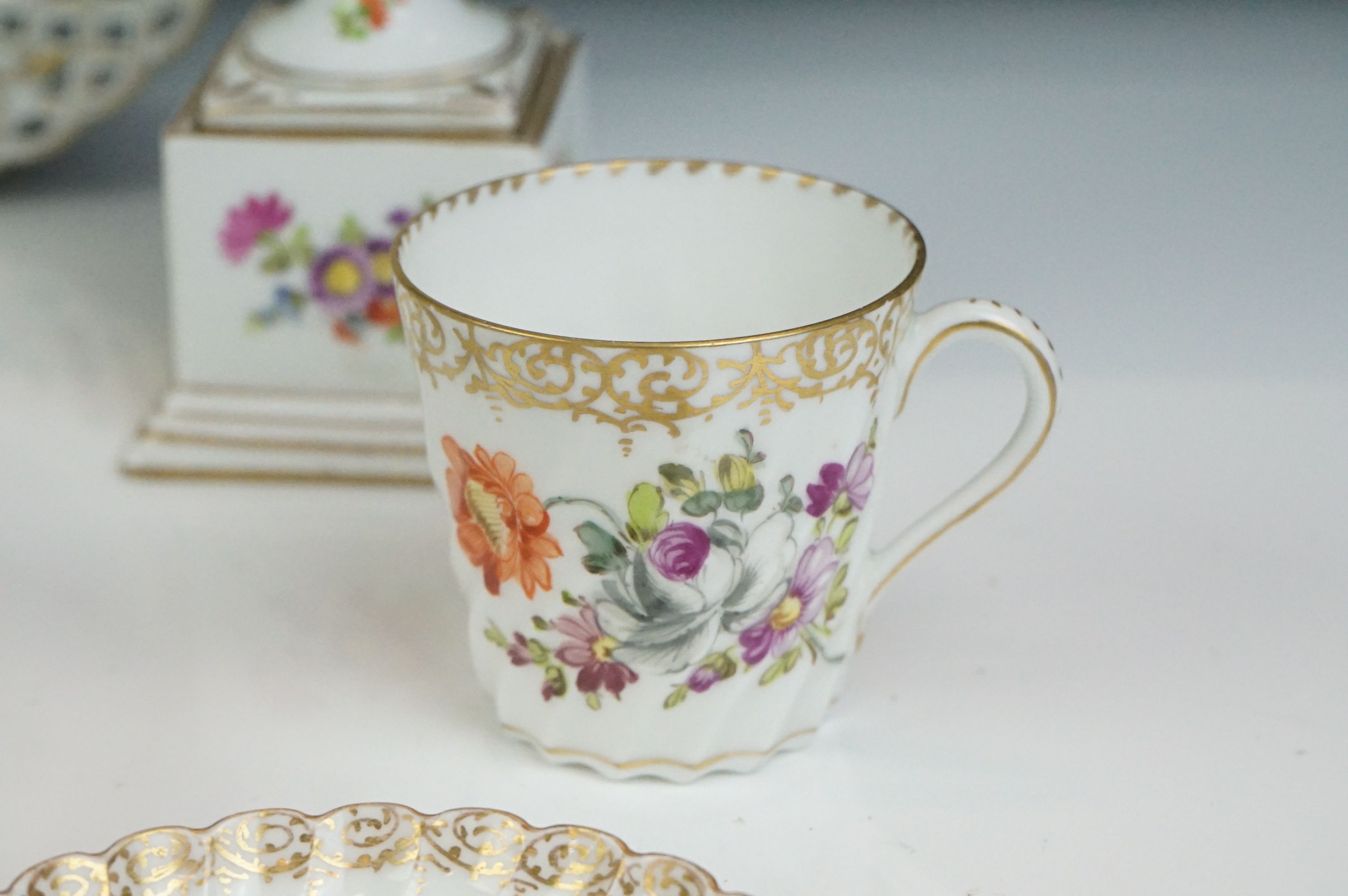 Mixed lot of Continental Porcelain including Augustus Rex Cabinet Cup & Saucer, Dresden Cabinet - Image 10 of 17