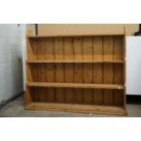 19th century Pine Dresser Hanging Shelf, 135cm wide x 125cm high