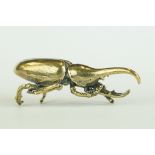 Brass Model cast as a Hercules Beetle, 7cm long